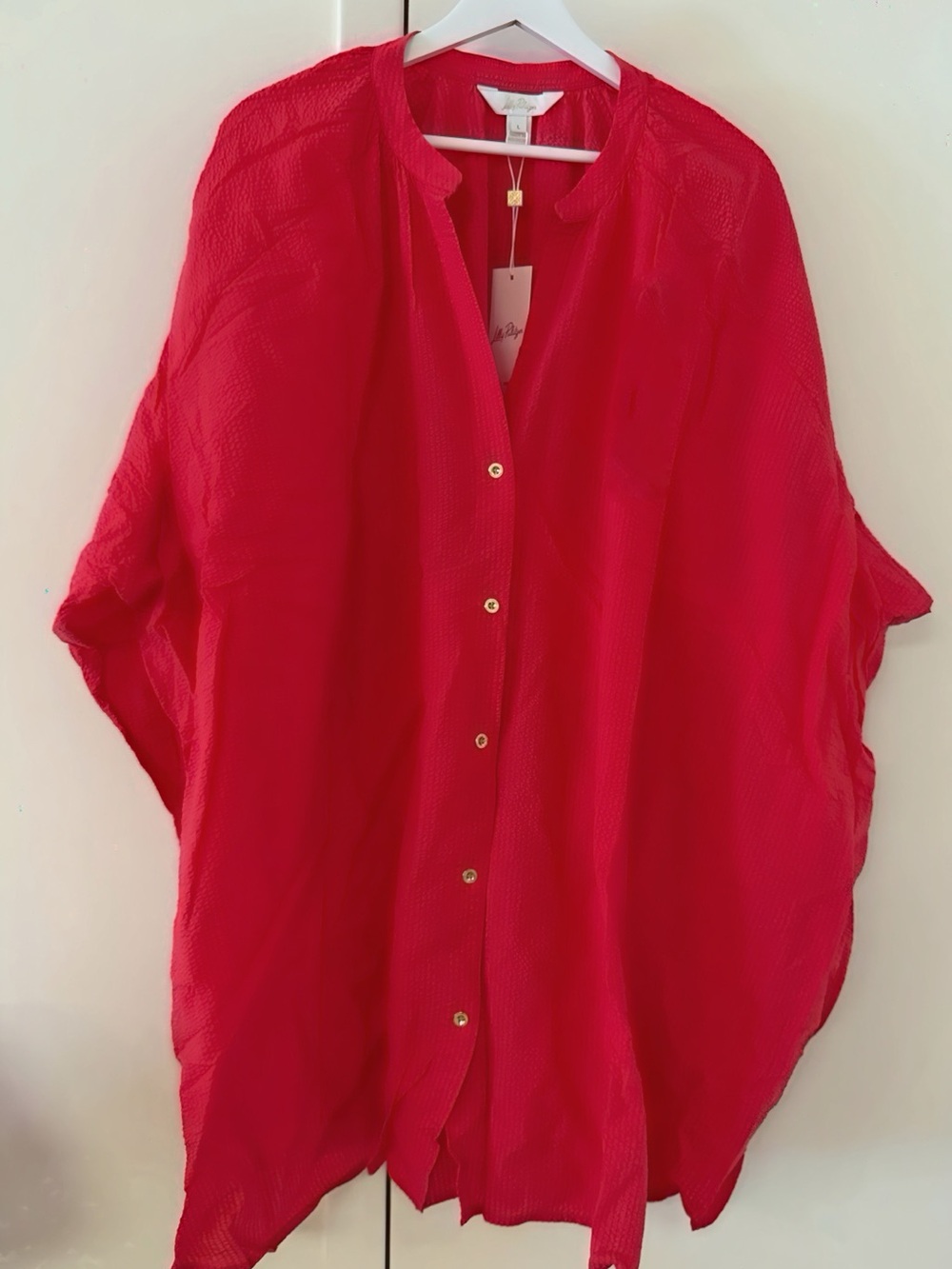 NWT Lilly Pulitzer Andrae Cover-Up Tunic Dress Mizner Red